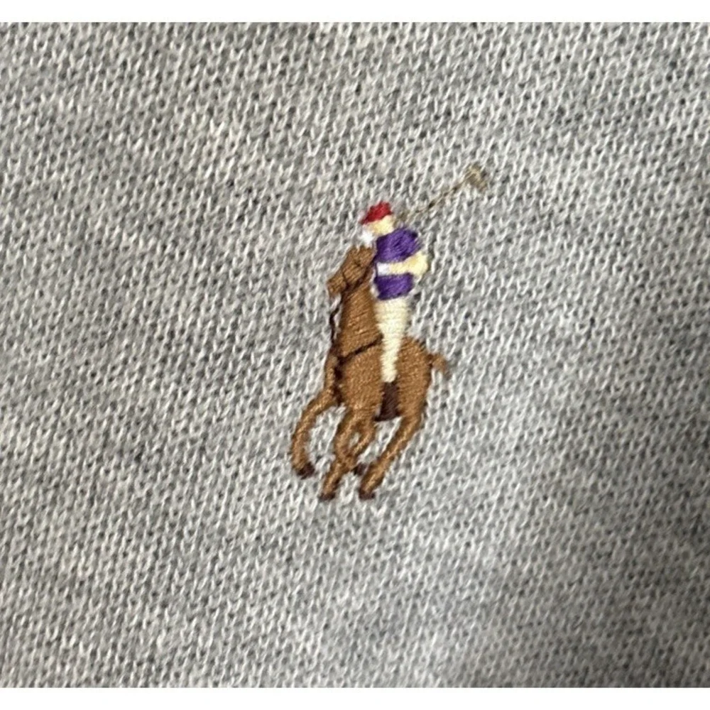 NWT Polo Ralph Lauren 1/4 Zip Pullover Gray Heather 4XLT Big Tall Pony $138